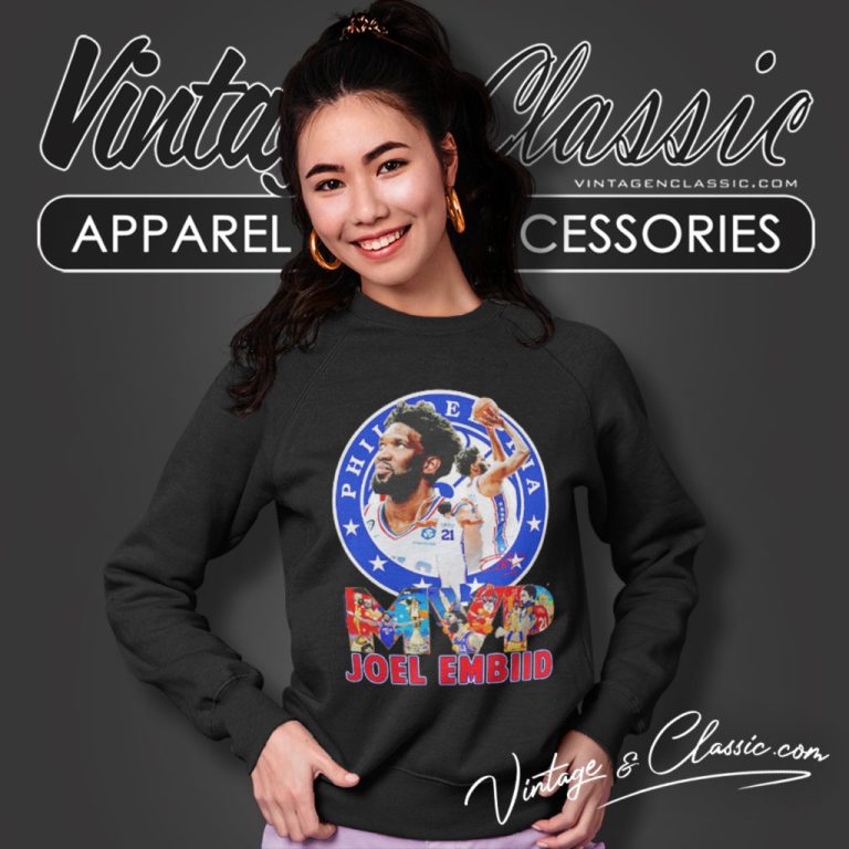 Mvp Joel Embiid Philadelphia 76ers Signature Sweatshirt Mvp Joel Embiid Philadelphia 76ers Signature Sweatshirt