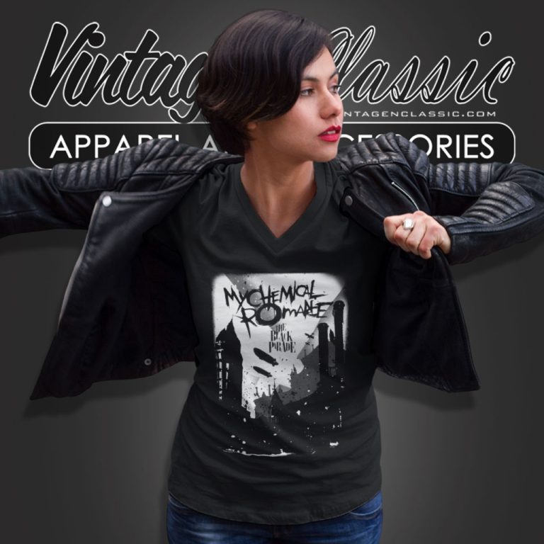 My Chemical Romance And The Black Parade V Neck TShirt My Chemical Romance And The Black Parade V Neck TShirt