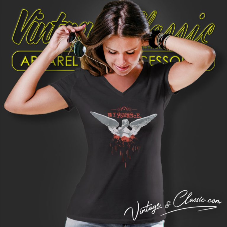 My Chemical Romance Angel V Neck TShirt My Chemical Romance Angel V Neck TShirt