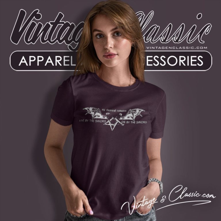 My Chemical Romance Pentagram Wings Women T Shirt My Chemical Romance Pentagram Wings Women T Shirt