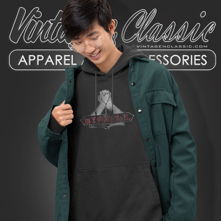 My Chemical Romance Shirt Praying Hands Distressed Hoodie My Chemical Romance Shirt Praying Hands Distressed Hoodie