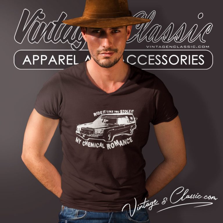 My Chemical Romance Shirt Ride It Like You Stole It V Neck TShirt 1 My Chemical Romance Shirt Ride It Like You Stole It V Neck TShirt 1