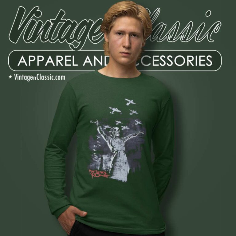 My Chemical Romance Skeleton Airplanes Long Sleeve Tee My Chemical Romance Skeleton Airplanes Long Sleeve Tee