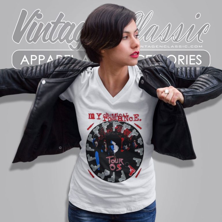 My Chemical Romance Tour 05 V Neck TShirt My Chemical Romance Tour 05 V Neck TShirt