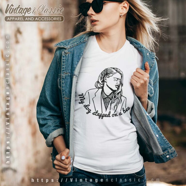 My Dog Stepped on a Bee Vneck My Dog Stepped on a Bee Vneck