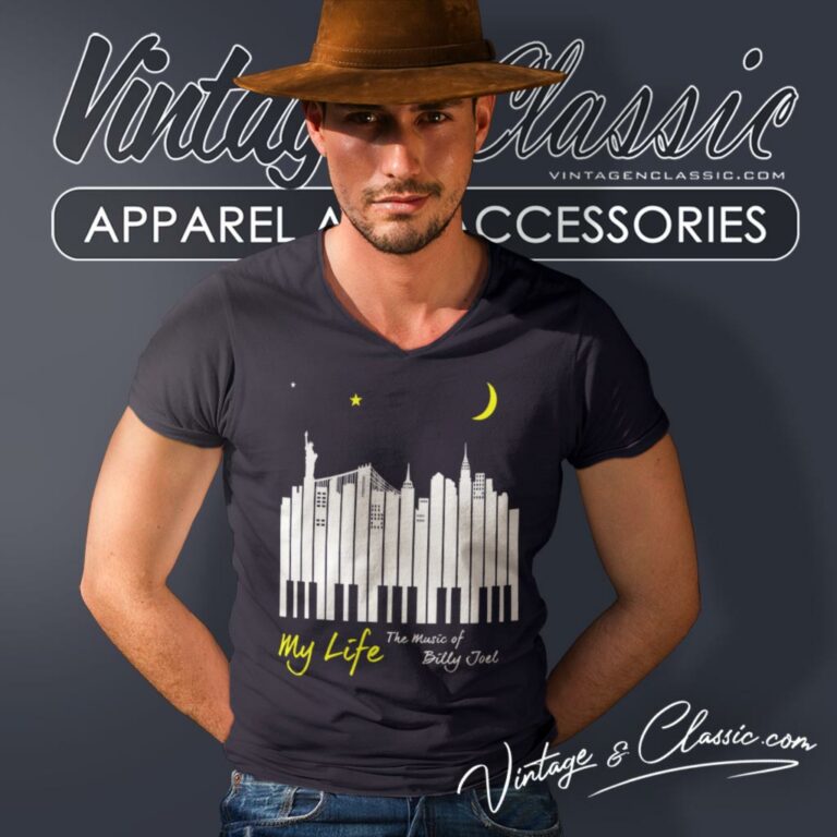 My Life Music Of Billy Joel V Neck TShirt My Life Music Of Billy Joel V Neck TShirt