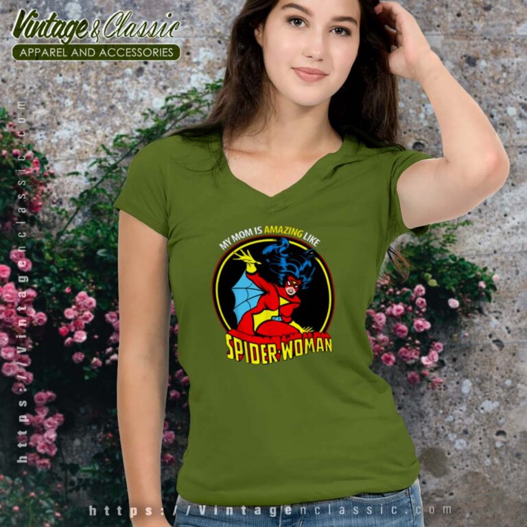 My Mom is Amazing Spider Marvel Vneck My Mom is Amazing Spider Marvel Vneck