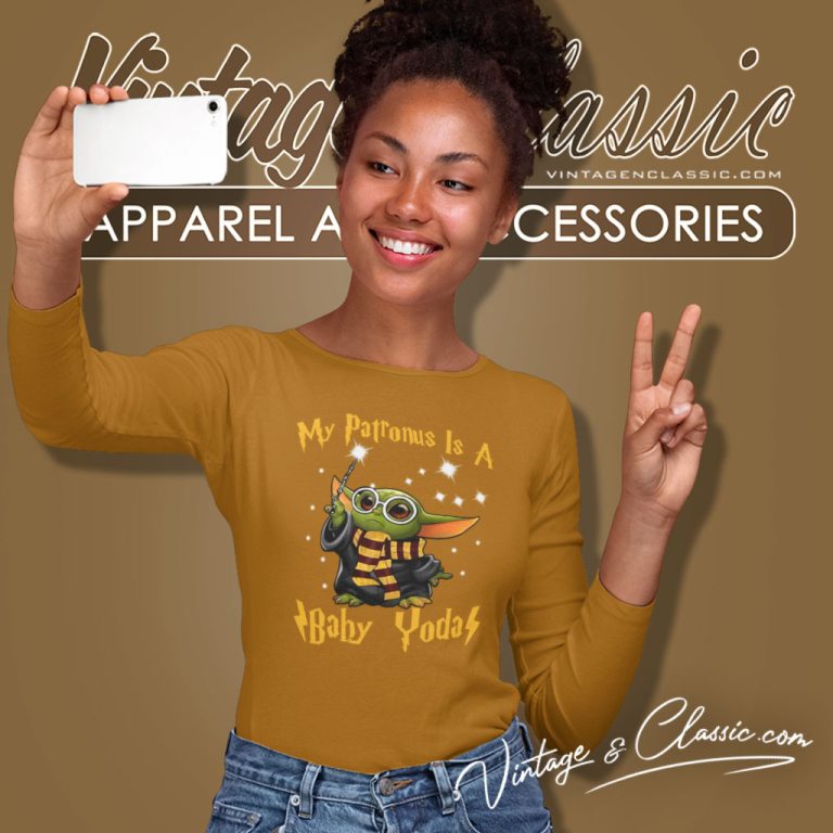 My Patronus Is A Baby Yoda Harry Potter Long Sleeve Tee My Patronus Is A Baby Yoda Harry Potter Long Sleeve Tee