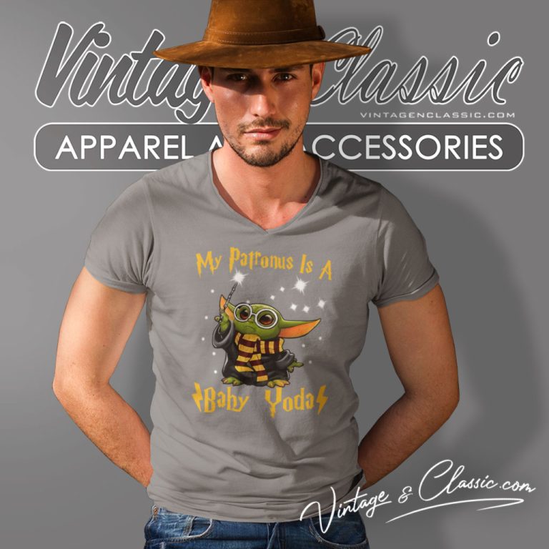 My Patronus Is A Baby Yoda Harry Potter V Neck TShirt My Patronus Is A Baby Yoda Harry Potter V Neck TShirt