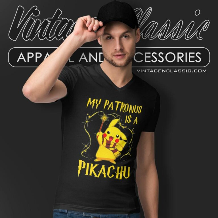 My Patronus Is A Pikachu V Neck TShirt My Patronus Is A Pikachu V Neck TShirt