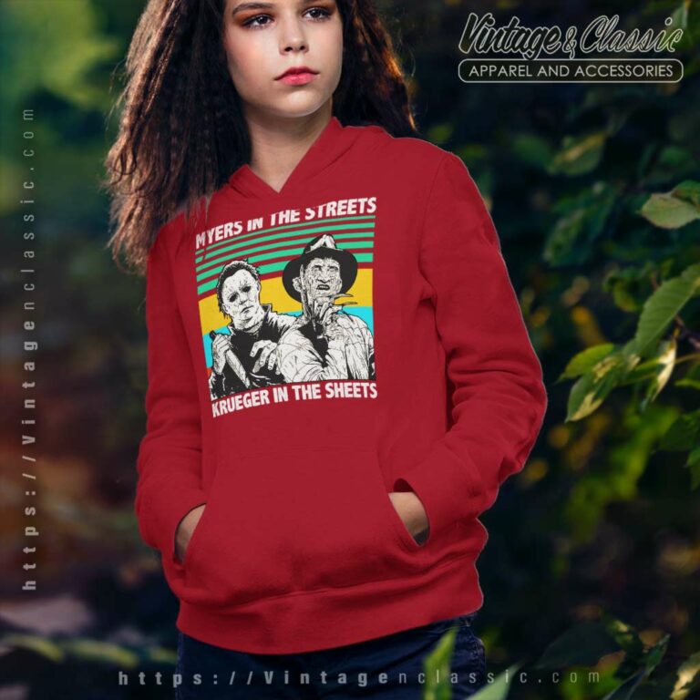 Myers In The Streets Krueger In The Sheets Halloween Hoodie 1 Myers In The Streets Krueger In The Sheets Halloween Hoodie 1