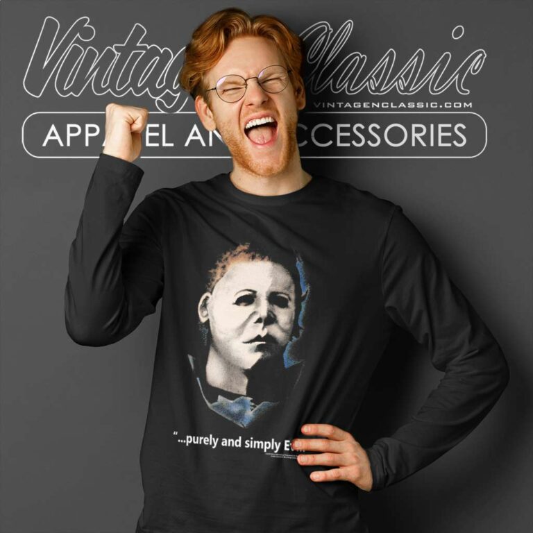 Myers Purely And Simply Evil Halloween Long Sleeve Tee Myers Purely And Simply Evil Halloween Long Sleeve Tee