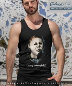 Myers Purely And Simply Evil Halloween Tank Top Racerback