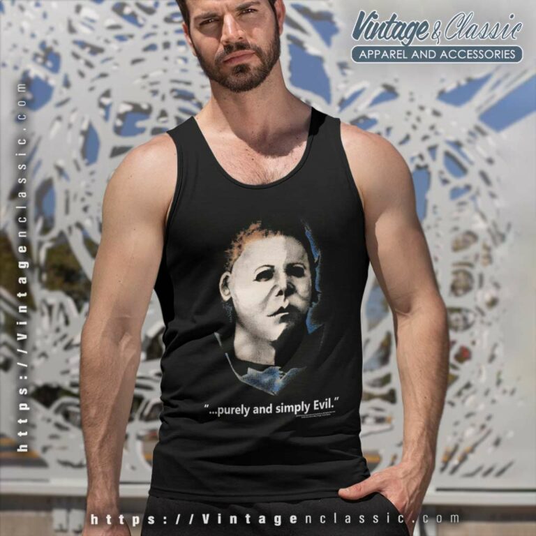 Myers Purely And Simply Evil Halloween Tank Top Racerback Myers Purely And Simply Evil Halloween Tank Top Racerback