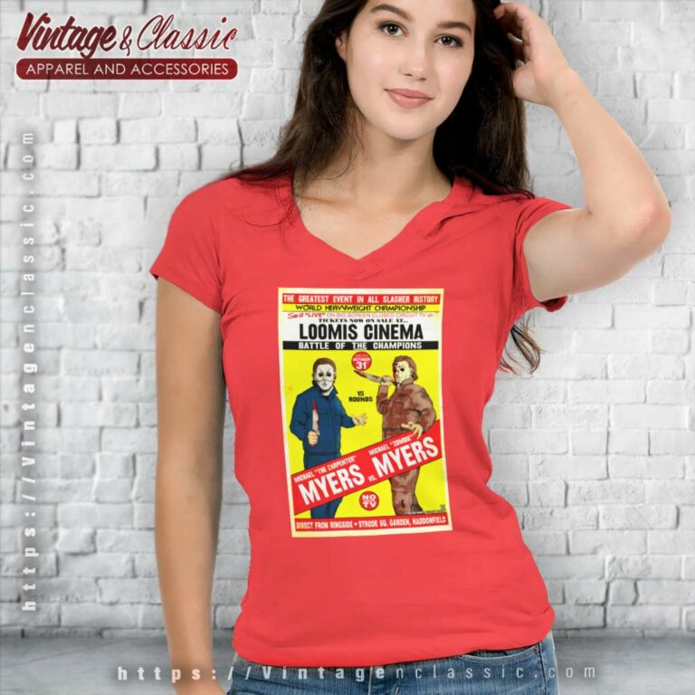 Myers Vs Myers Funny Michael Myers Halloween V Neck TShirt Myers Vs Myers Funny Michael Myers Halloween V Neck TShirt