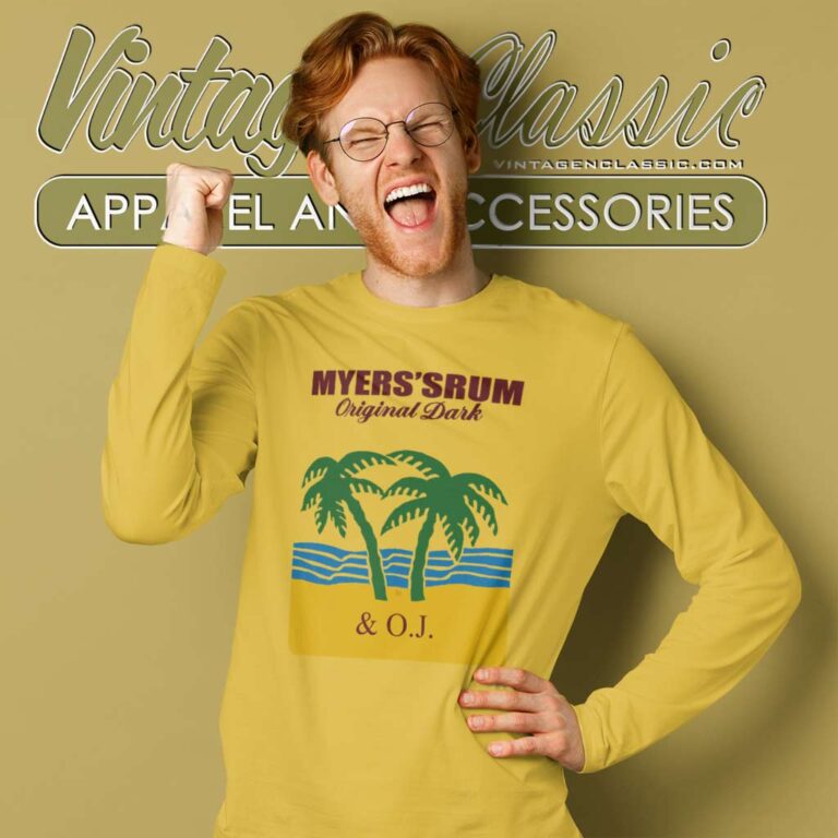 Myerss Rum Original Dark And Oj Long Sleeve Tee Myerss Rum Original Dark And Oj Long Sleeve Tee