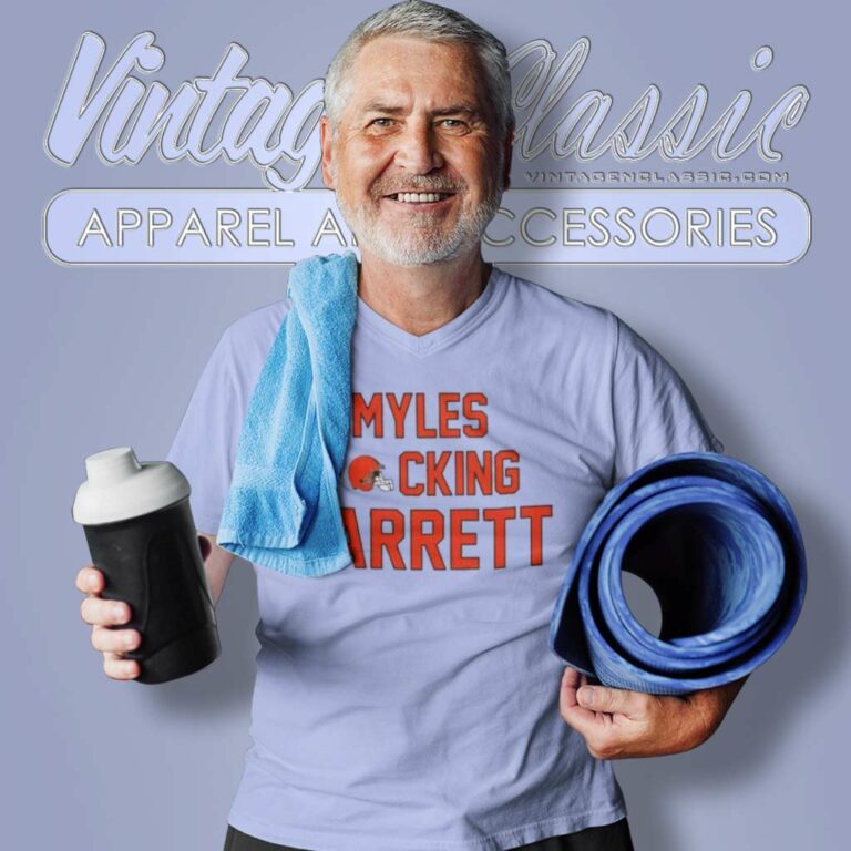 Myles Fucking Garrett Cleveland Browns V Neck TShirt Myles Fucking Garrett Cleveland Browns V Neck TShirt