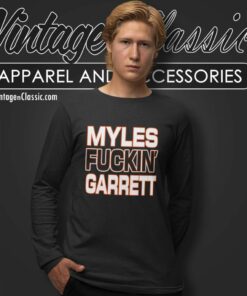 Myles Fucking Garrett Joe Fuckin Flacco Shirt Cleveland Browns Ben Axelrod Long Sleeve Tee