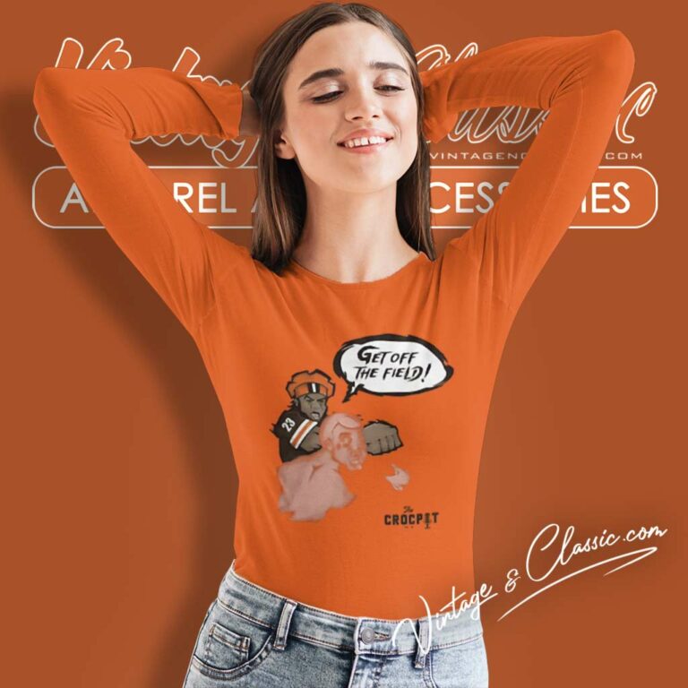 Myles Garrett Get Off The Field Long Sleeve Tee Myles Garrett Get Off The Field Long Sleeve Tee