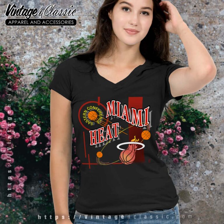 NBA Miami Heat Cheerful Mickey Disney V Neck NBA Miami Heat Cheerful Mickey Disney V Neck