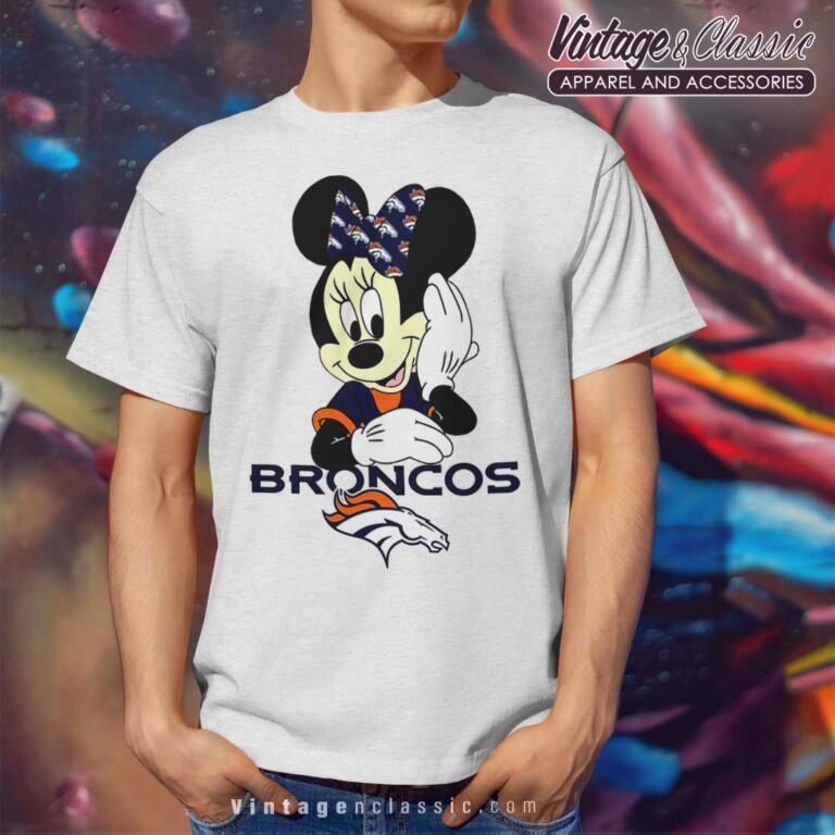 NFL Denver Broncos And Minnie Mouse Mens T Shirt NFL Denver Broncos And Minnie Mouse Mens T Shirt