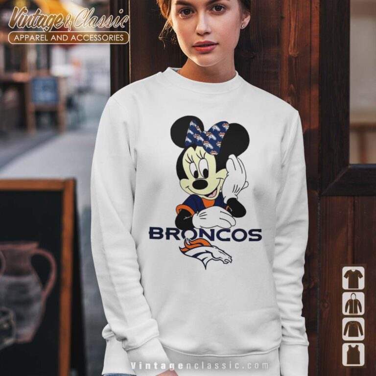 NFL Denver Broncos And Minnie Mouse Sweatshirt NFL Denver Broncos And Minnie Mouse Sweatshirt