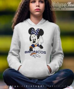 NFL Denver Broncos And Minnie Mouse Youth Hoodie