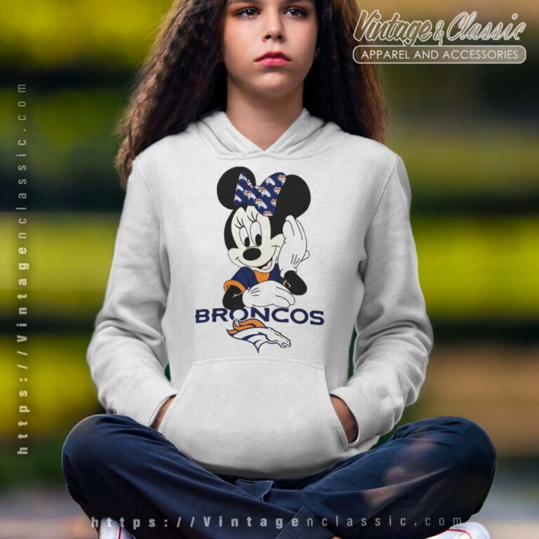 NFL Denver Broncos And Minnie Mouse Youth Hoodie NFL Denver Broncos And Minnie Mouse Youth Hoodie