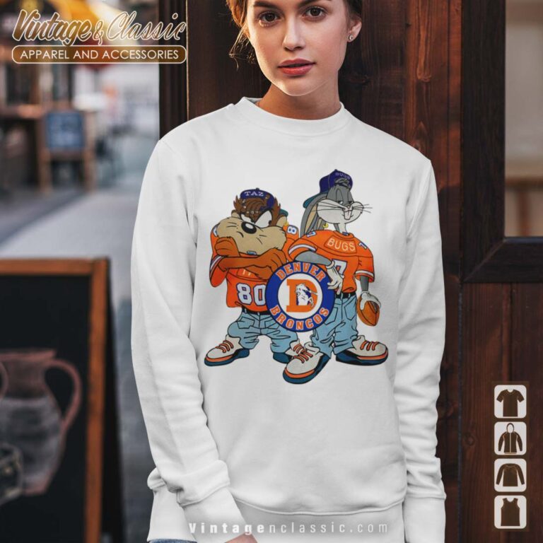 NFL Denver Broncos Looney Tunes Sweatshirt NFL Denver Broncos Looney Tunes Sweatshirt