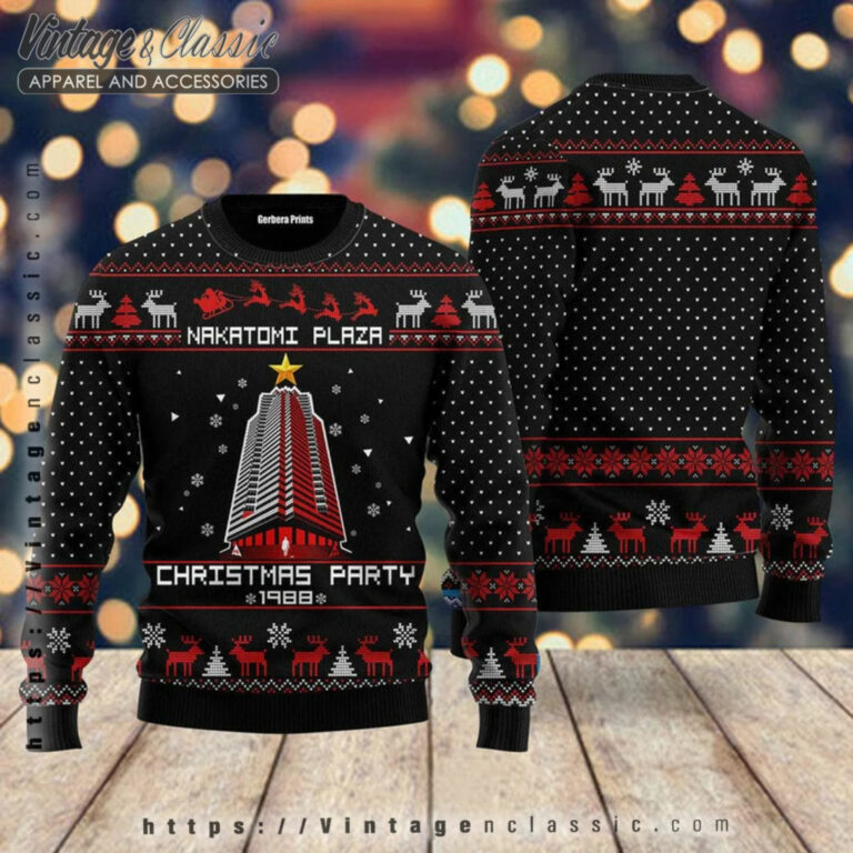 Nakatomi Plaza Christmas Ugly Sweater back Ugly Christmas Sweater 1 Nakatomi Plaza Christmas Ugly Sweater back Ugly Christmas Sweater 1