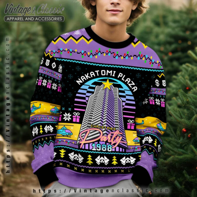 Nakatomi Plaza Die Hard Ugly Sweater Ugly Christmas Sweater 2 Nakatomi Plaza Die Hard Ugly Sweater Ugly Christmas Sweater 2