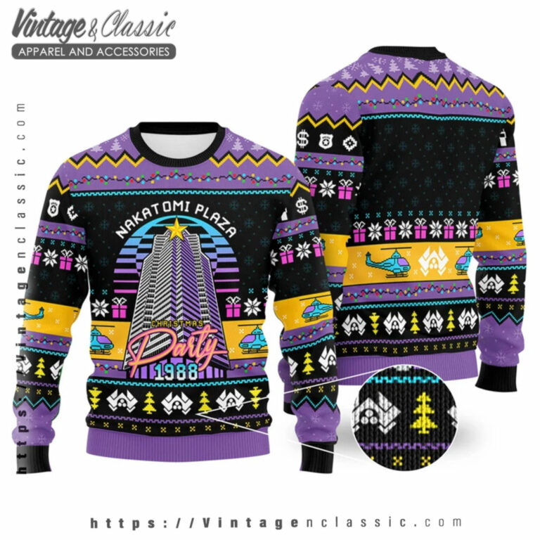 Nakatomi Plaza Die Hard Ugly Sweater Ugly Christmas Sweater Nakatomi Plaza Die Hard Ugly Sweater Ugly Christmas Sweater