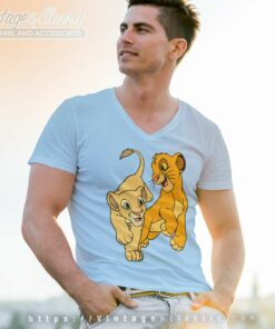 Nala And Simba The Lion King Shirt 4 Nala And Simba The Lion King V Neck TShirt