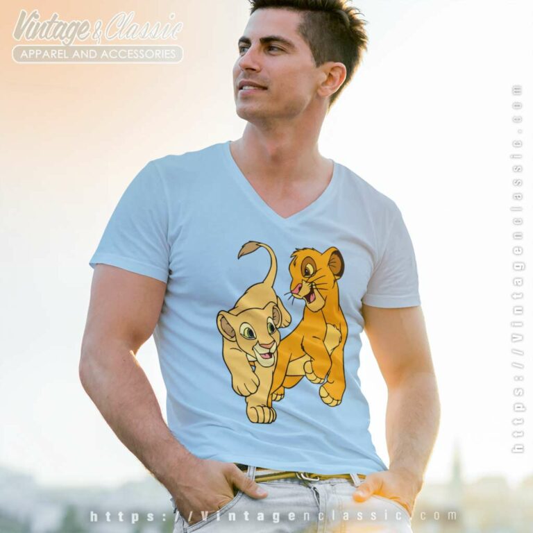 Nala And Simba The Lion King V Neck TShirt Nala And Simba The Lion King V Neck TShirt