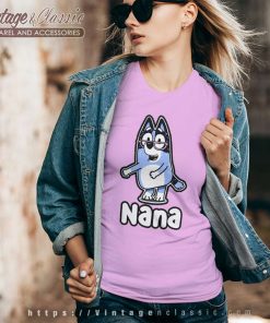 Nana Bluey Custom Shirt Gift For Grandmother V Neck TShirt 1