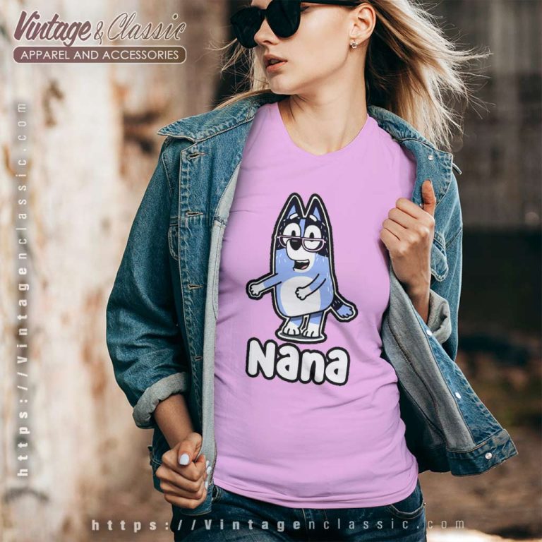 Nana Bluey Custom Shirt Gift For Grandmother V Neck TShirt 1 Nana Bluey Custom Shirt Gift For Grandmother V Neck TShirt 1