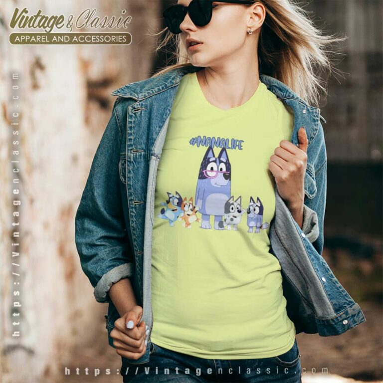Nana Life Bluey Shirt Gift For Grandmas V Neck TShirt Nana Life Bluey Shirt Gift For Grandmas V Neck TShirt