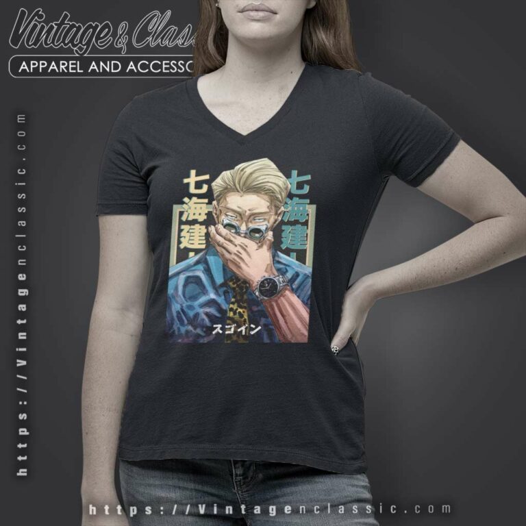 Nanami Kento Manga Lover Shirt Jujutsu Kaisen V Neck TShirt Nanami Kento Manga Lover Shirt Jujutsu Kaisen V Neck TShirt