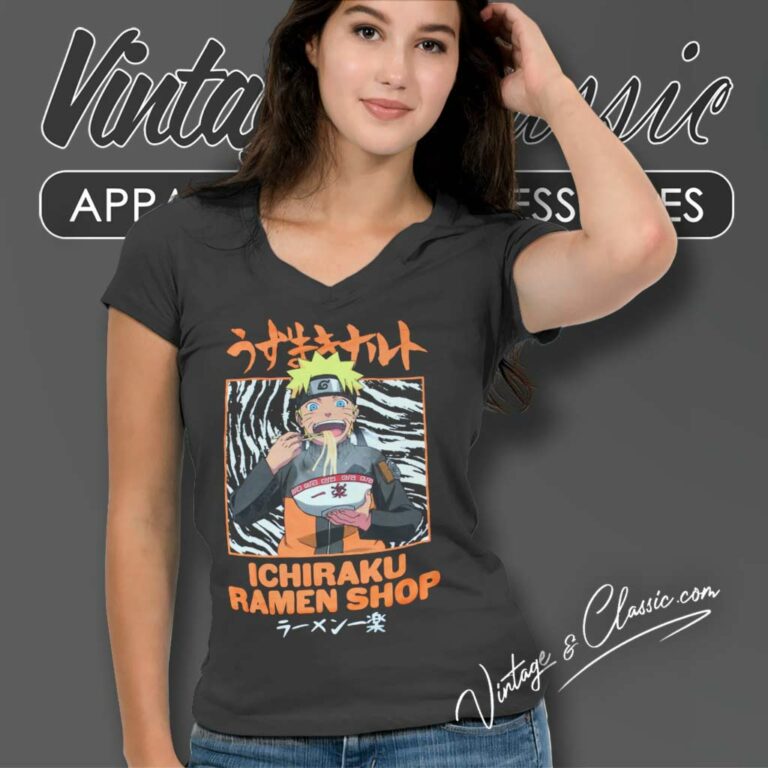 Naruto Shippuden Ichiraku Ramen Shop V Neck TShirt Naruto Shippuden Ichiraku Ramen Shop V Neck TShirt