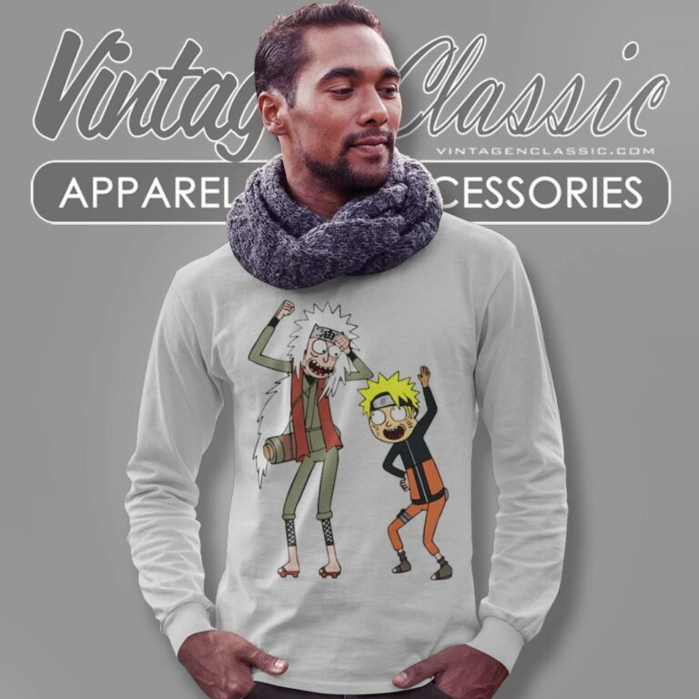 Naruto X Rick And Morty Long Sleeve Tee Naruto X Rick And Morty Long Sleeve Tee