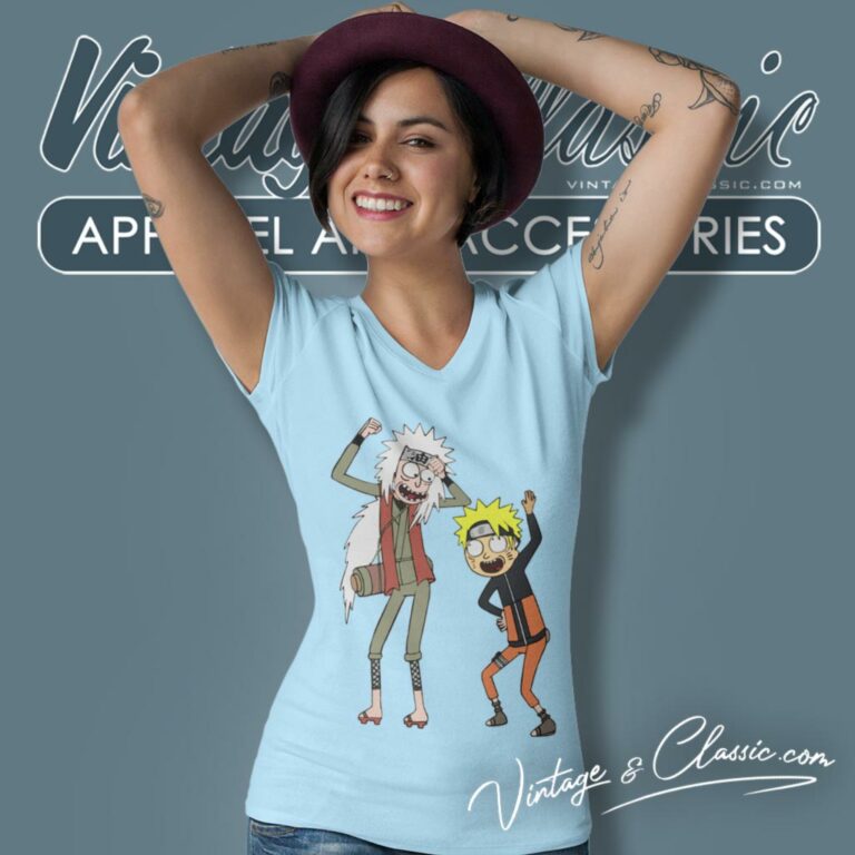 Naruto X Rick And Morty V Neck TShirt Naruto X Rick And Morty V Neck TShirt