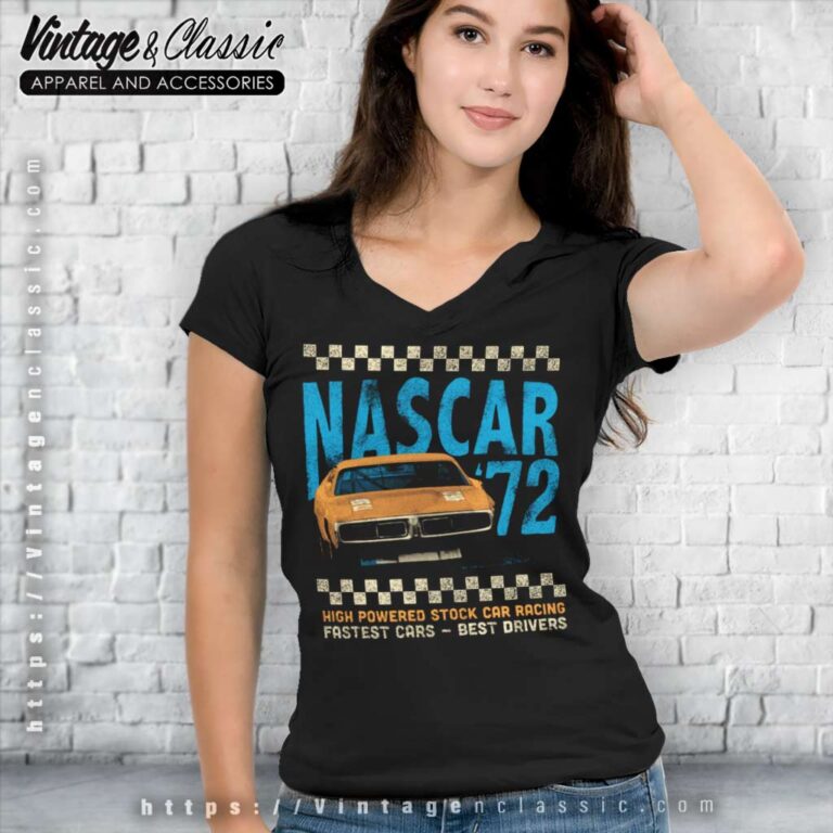 Nascar 72 Classics Stock Car V Neck TShirt Nascar 72 Classics Stock Car V Neck TShirt