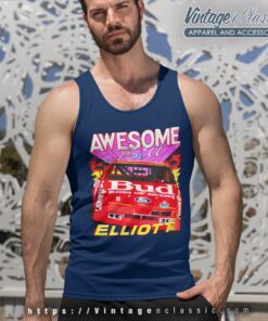 Nascar Awesome Bill Elliott Budweiser Tank Top Racerback