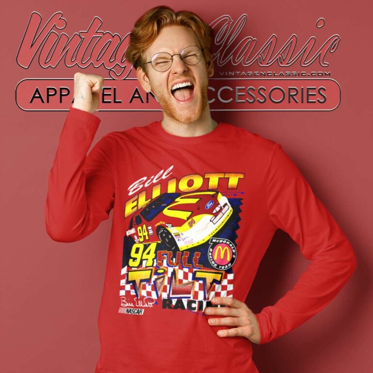 Nascar Bill Elliott Mcdonalds Race Team Long Sleeve Tee Nascar Bill Elliott Mcdonalds Race Team Long Sleeve Tee
