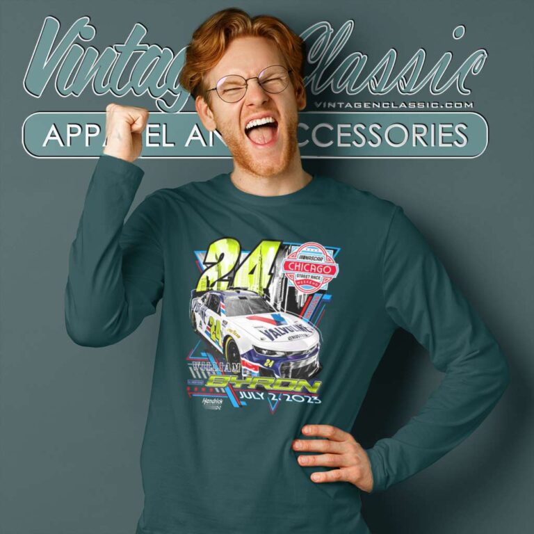 Nascar Byron 24 Chicago Valvoline Long Sleeve Tee Nascar Byron 24 Chicago Valvoline Long Sleeve Tee