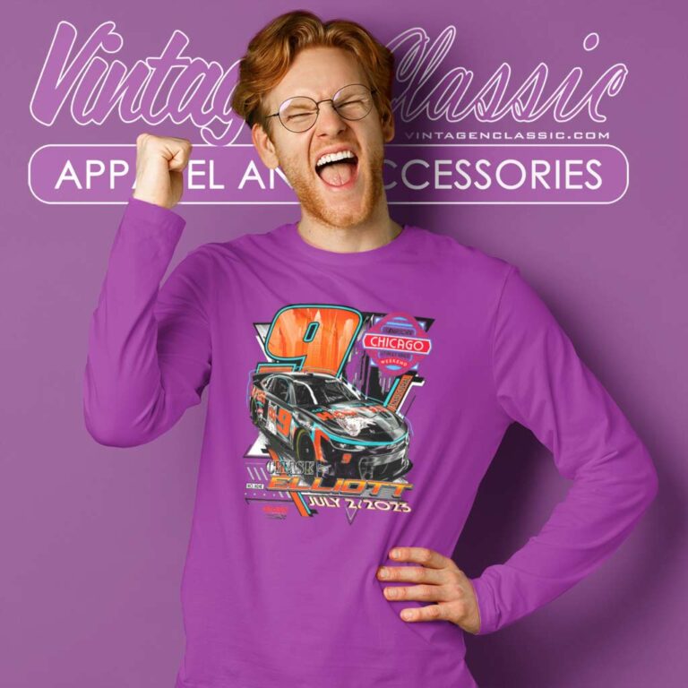 Nascar Chase Elliott 9 Chicago Hooters Long Sleeve Tee Nascar Chase Elliott 9 Chicago Hooters Long Sleeve Tee
