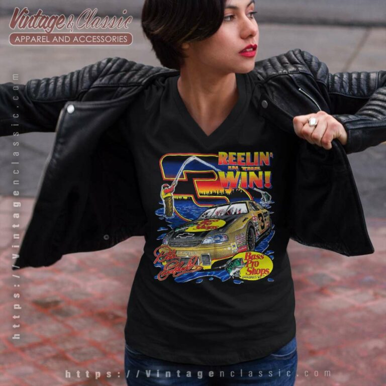 Nascar Dale Earnhardt Reelin In The Win V Neck TShirt Nascar Dale Earnhardt Reelin In The Win V Neck TShirt