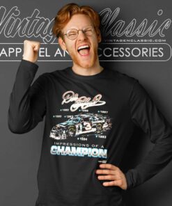 Nascar Dale Earnhardt Sr 7 Time Champion Vintage Long Sleeve Tee