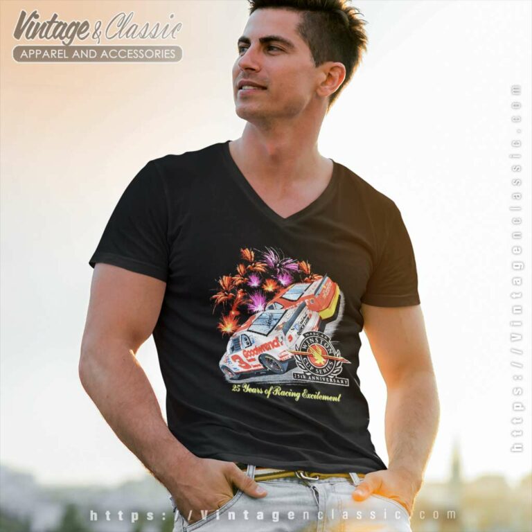 Nascar Dale Earnhardt Winston Race Vintage V Neck TShirt Nascar Dale Earnhardt Winston Race Vintage V Neck TShirt