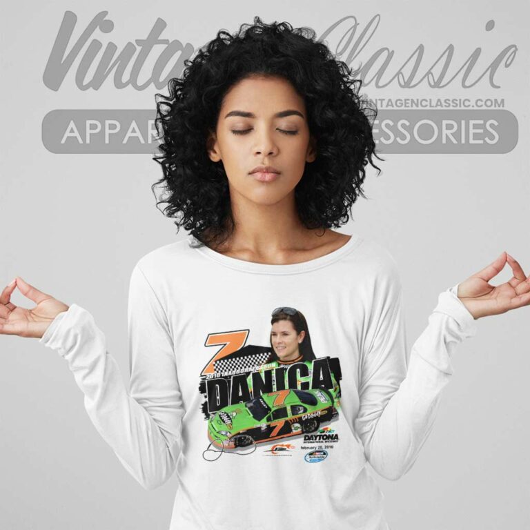 Nascar Danica Patrick 7 Godaddy Vintage Long Sleeve Tee Nascar Danica Patrick 7 Godaddy Vintage Long Sleeve Tee